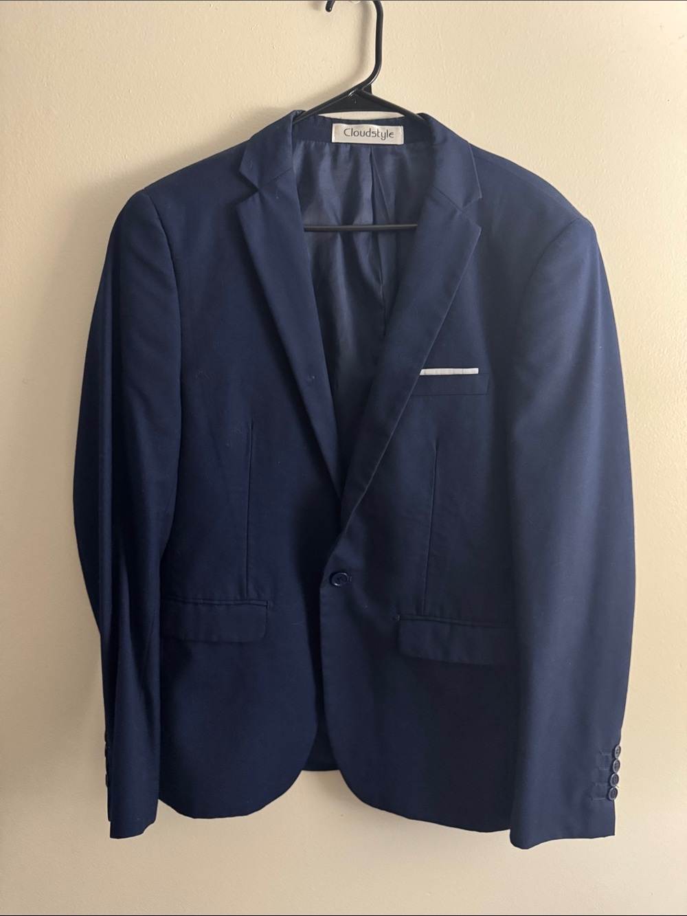 Men’s Navy Blazer - Classic Single-Breasted Suit Jacket